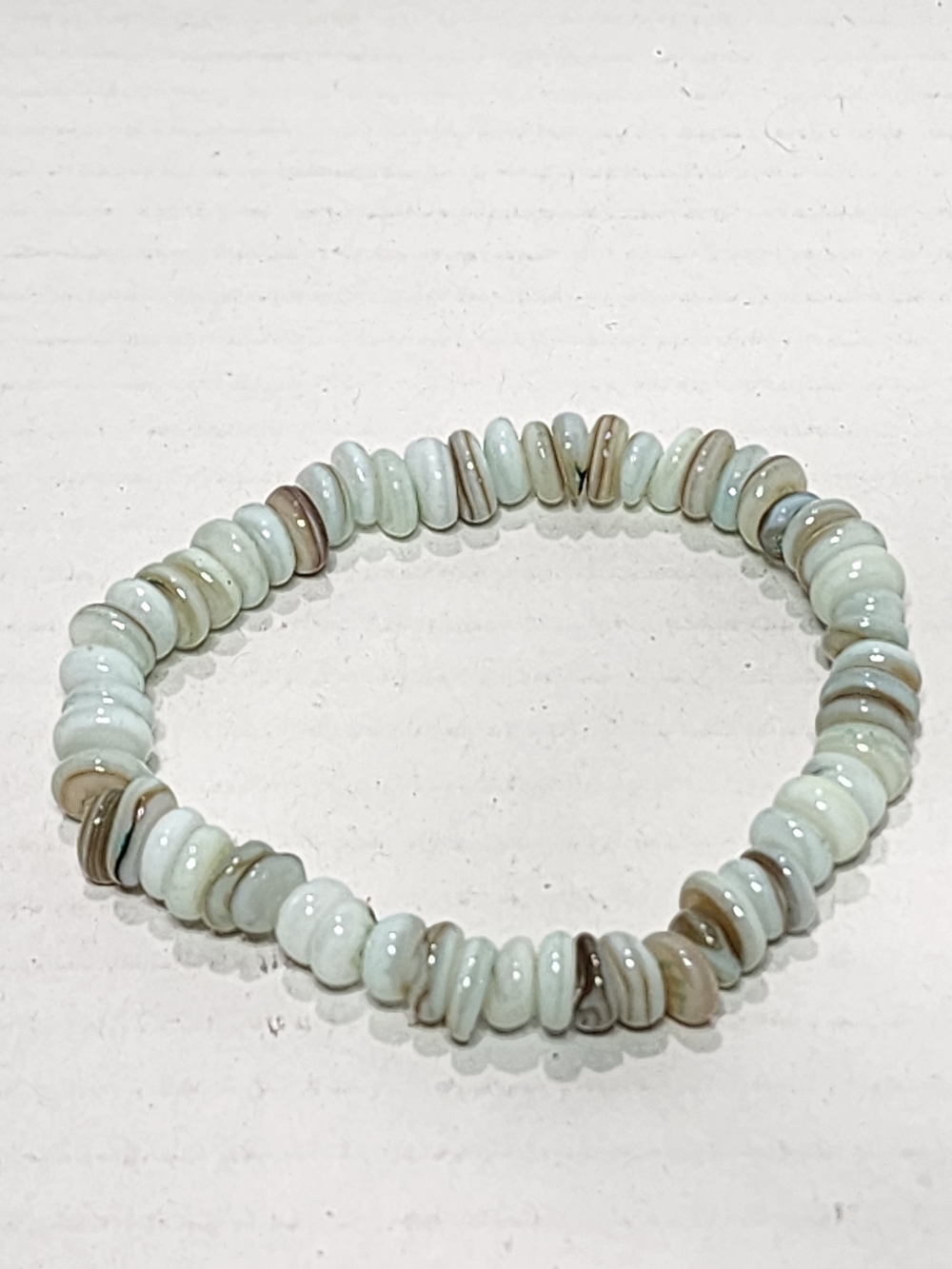 Natural Peruvian Opal Tyre Heishi Cut 7-8mm Smooth Gemstone Beads 6.5"Inch